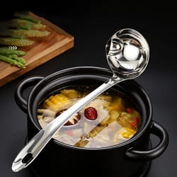 clearskim stainless steel soup fat separator ladle with heat insulated handle