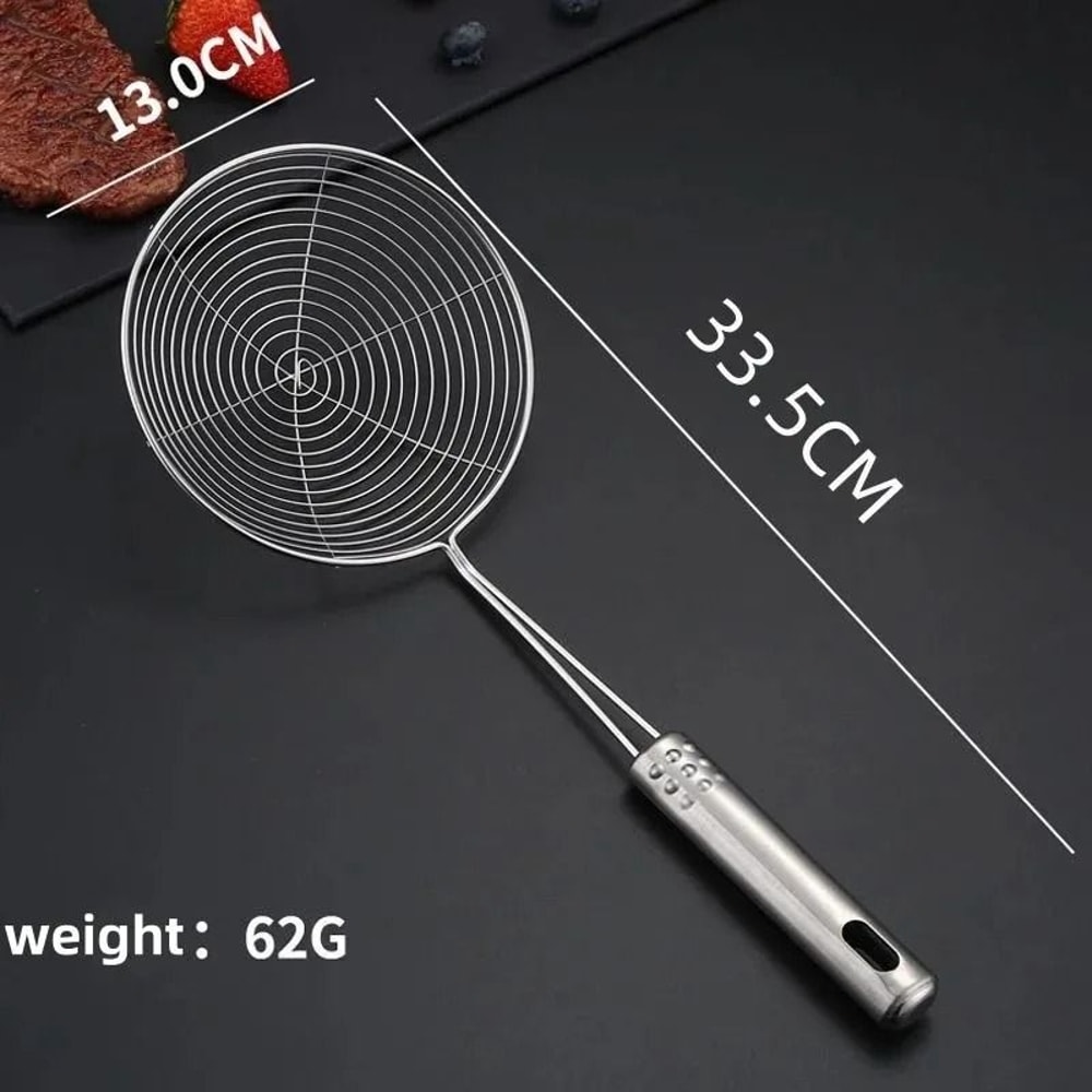 FryMaster Stainless Steel Oval Skimmer And Fine Mesh Kitchen Strainer 3