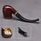 ClassicCraft Imitation Wood Resin Smoking Pipe With Copper Bowl 0