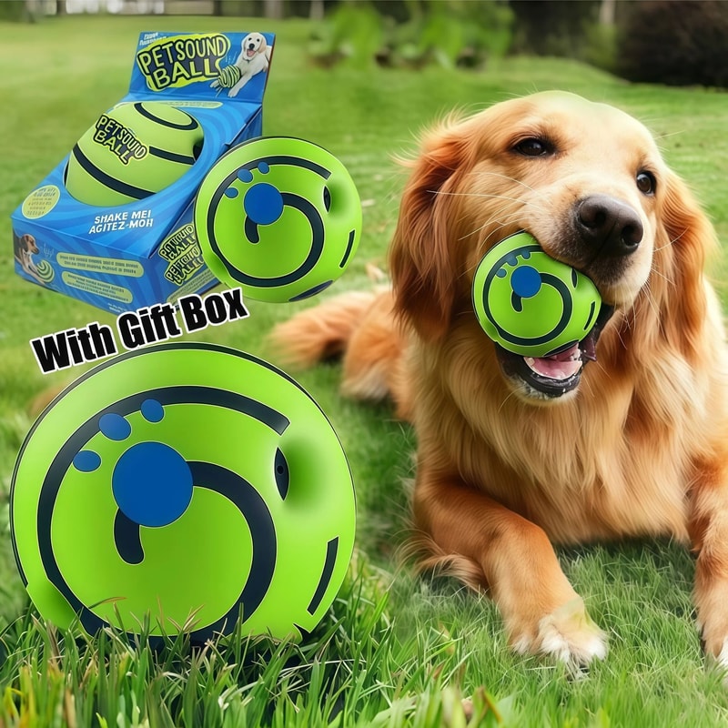 GiggleGlow Interactive Wobble Dog Ball Toy 0