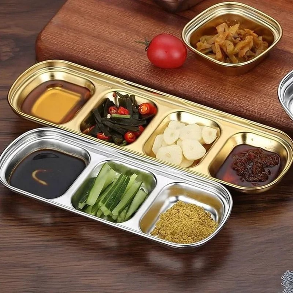 GoldenServe Stainless Steel Seasoning Dish And Dipping Bowl 12