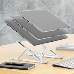 elevatepro portable laptop stand adjustable foldable cooling riser