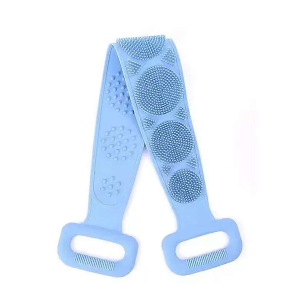 FlexClean Silicone Back Scrubber Shower Belt With Exfoliating Massage Brush 2