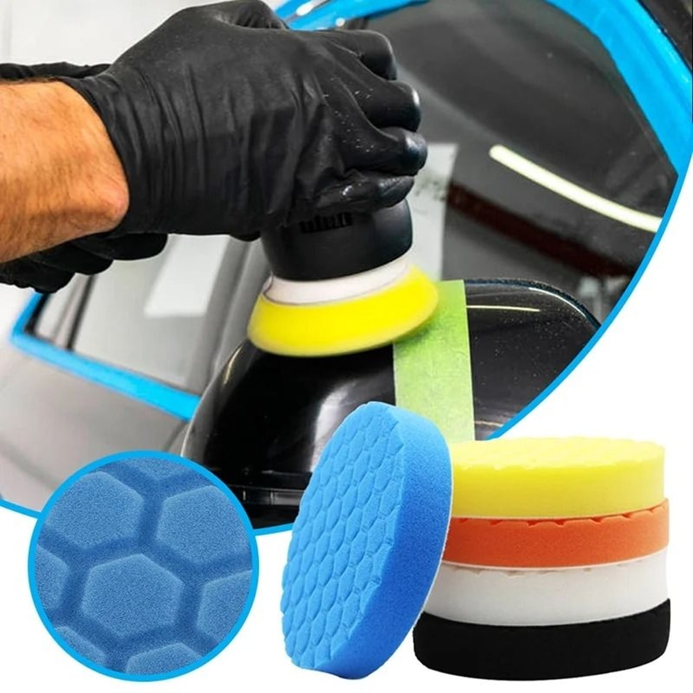 ShinePro 5 Piece Car Polishing Pad Kit For Drill And Polisher 0