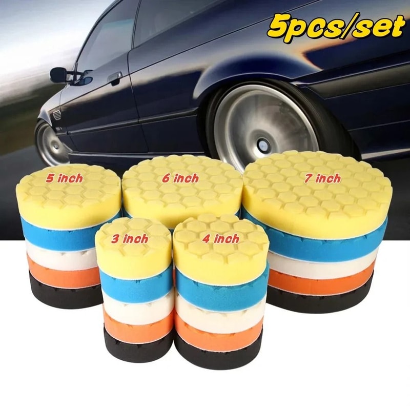 ShinePro 5 Piece Car Polishing Pad Kit For Drill And Polisher 9