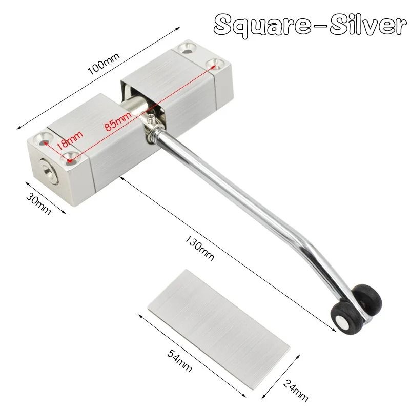 SecureClose 180 Degree Automatic Door Closer Adjustable Heavy Duty Spring 1