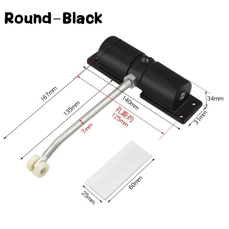 SecureClose 180 Degree Automatic Door Closer Adjustable Heavy Duty Spring 4