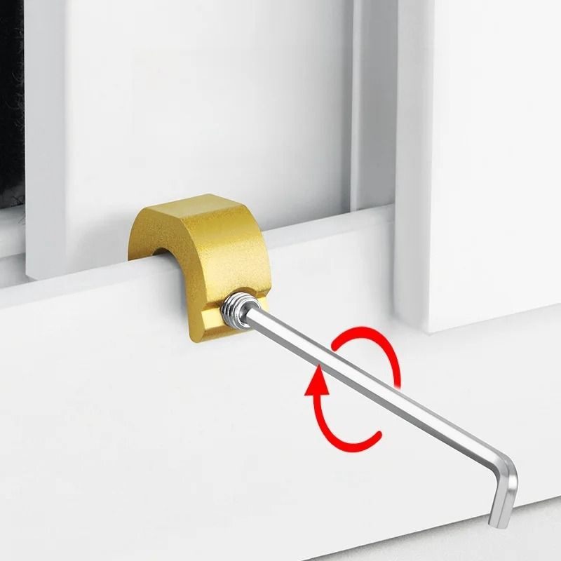 SafeSlide Aluminum Alloy Window Lock Stopper For Sliding Doors And Windows 0