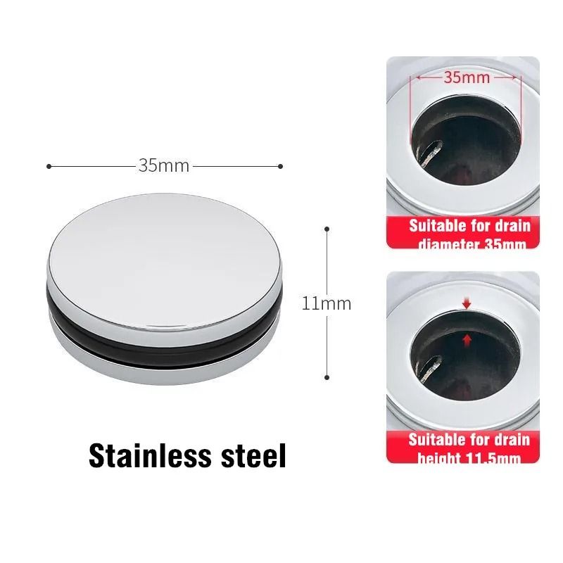 BrassGuard Universal Pop Up Sink Drain Stopper With Hair Catcher 1