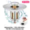 BrassGuard Universal Pop Up Sink Drain Stopper With Hair Catcher 7