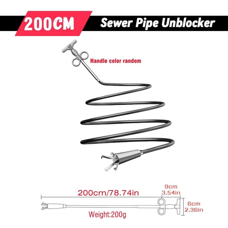 FlexClean Sewer Pipe Unblocker Snake Drain Cleaning Tool 4