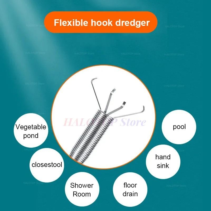 FlexClean Sewer Pipe Unblocker Snake Drain Cleaning Tool 7