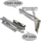 FlexHold Cabinet Lift Up Hinge Adjustable 80 Degree Sprung Flap Support Pair 2