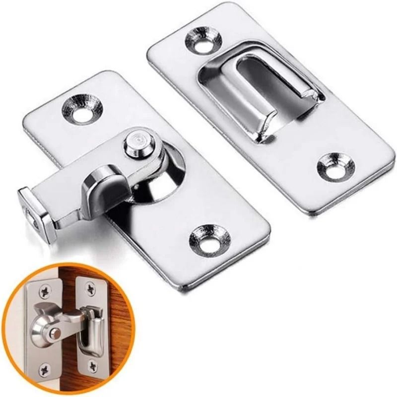 SecureAngle 90 Degree Door Lock Stainless Steel Gate Flip Latch 0