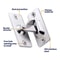 SecureAngle 90 Degree Door Lock Stainless Steel Gate Flip Latch 6
