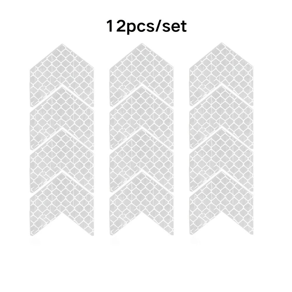 SafeGlow Reflective Arrow Sign Tape Car Bumper Safety Sticker Set 12 Pcs 2