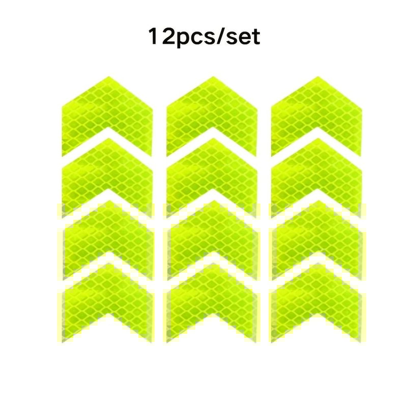 SafeGlow Reflective Arrow Sign Tape Car Bumper Safety Sticker Set 12 Pcs 3