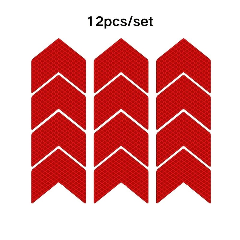 SafeGlow Reflective Arrow Sign Tape Car Bumper Safety Sticker Set 12 Pcs 1