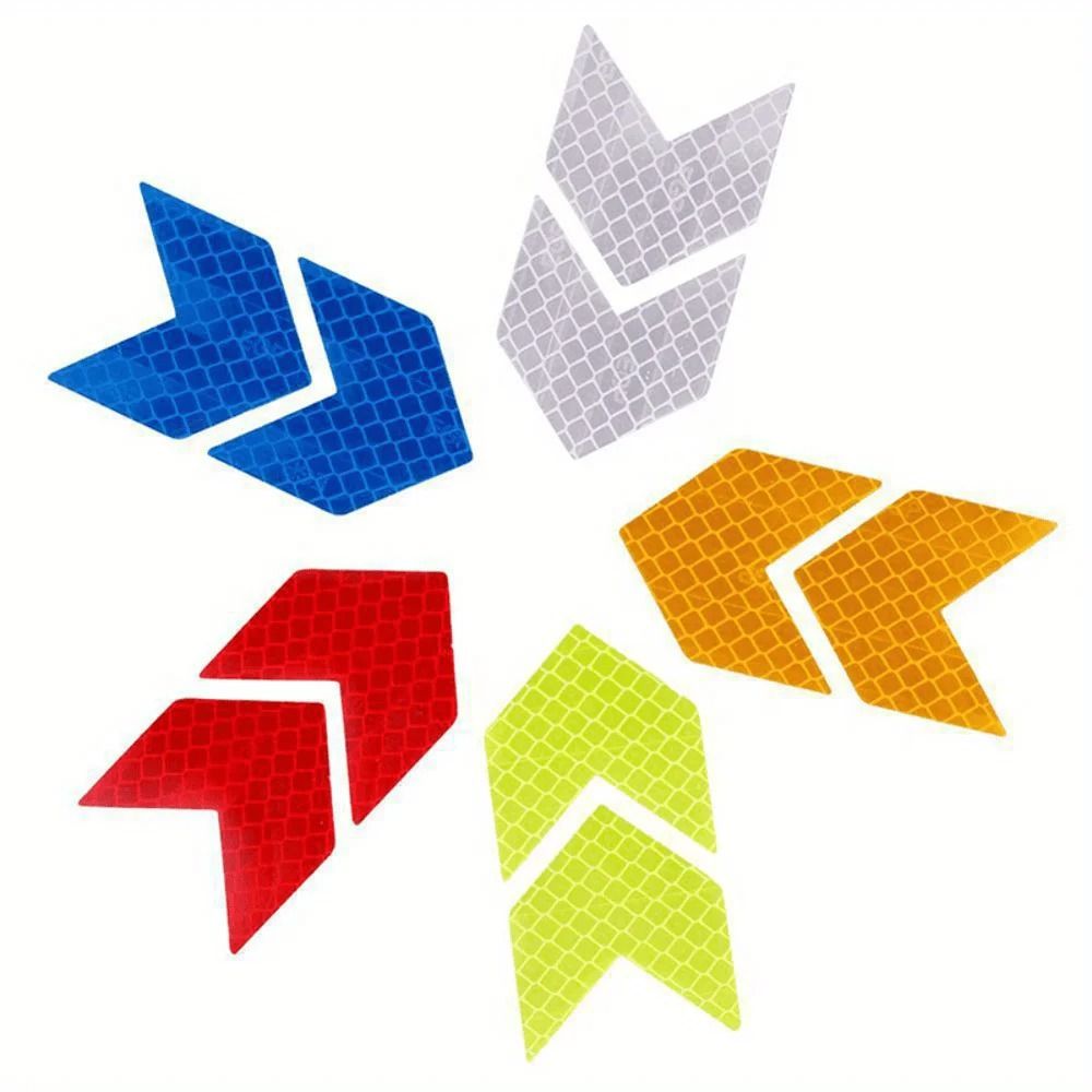 SafeGlow Reflective Arrow Sign Tape Car Bumper Safety Sticker Set 12 Pcs 0