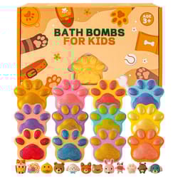 pawfizz paw bath bombs for kids 12 pack surprise gift set
