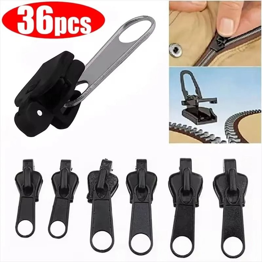 ZipRescue Instant Zipper Repair Kit Universal Replacement Sliders 3 Sizes 1
