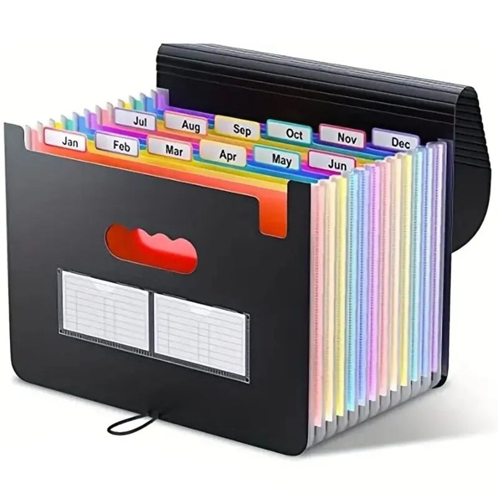 FlexFile Expanding File Folder A4 12 Pocket Accordion Organizer 1