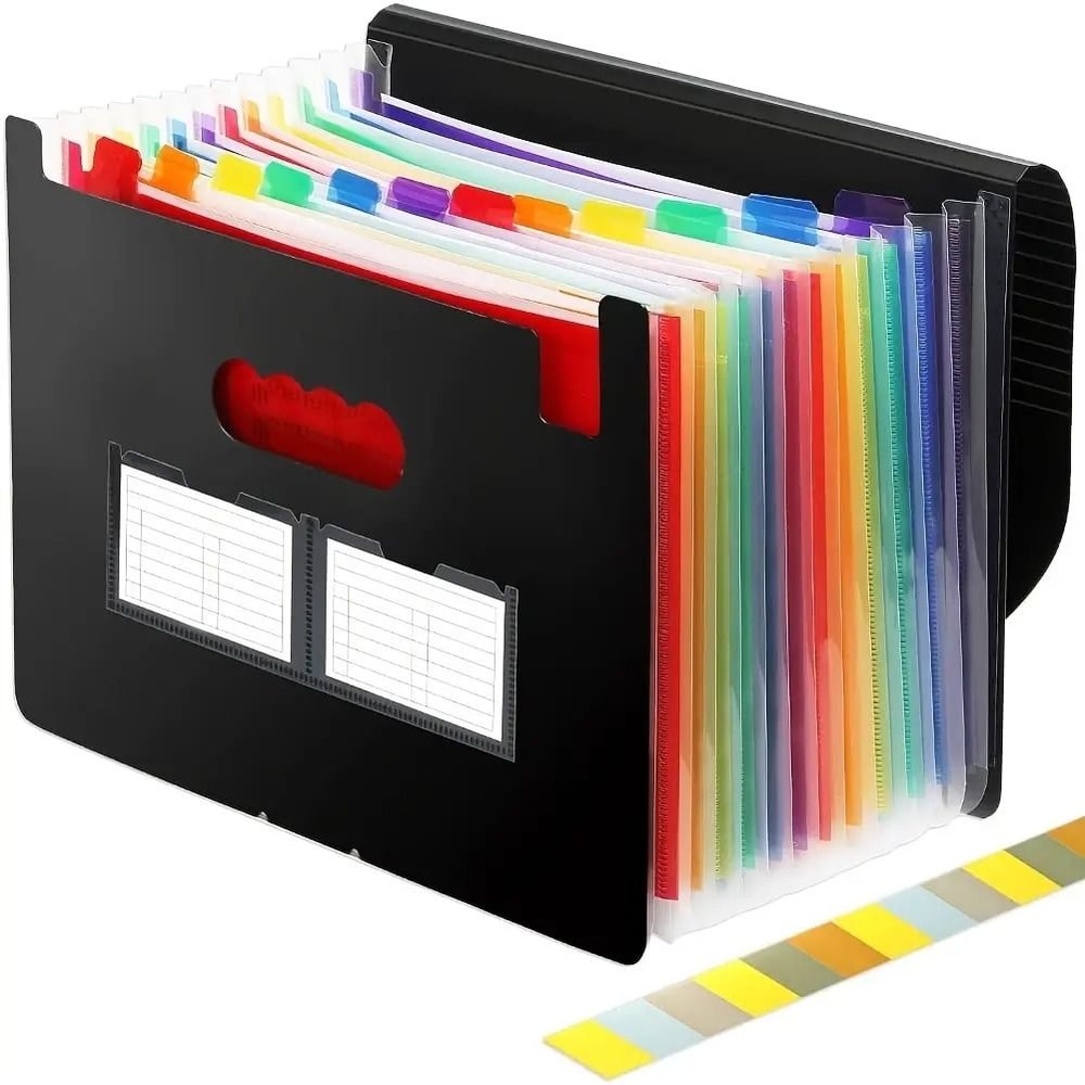 FlexFile Expanding File Folder A4 12 Pocket Accordion Organizer 0