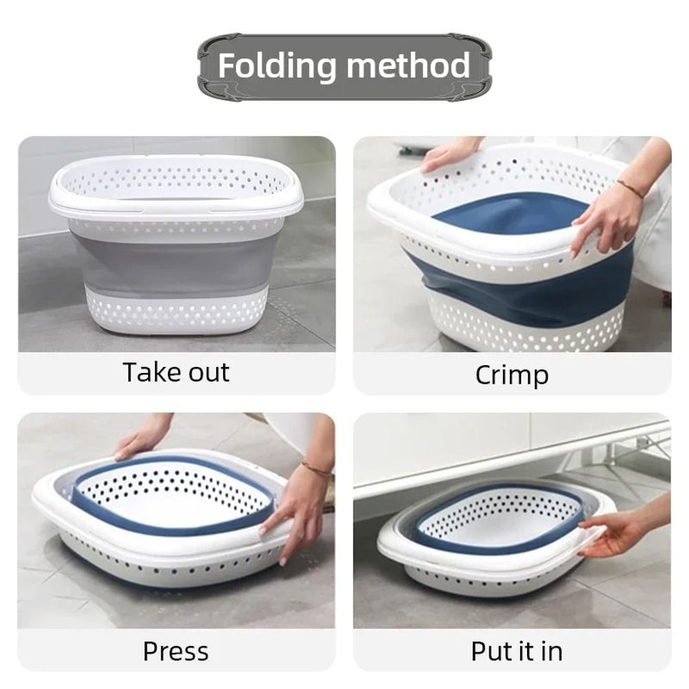 FlexPop Collapsible Laundry Basket Folding Pop Up Hamper 4