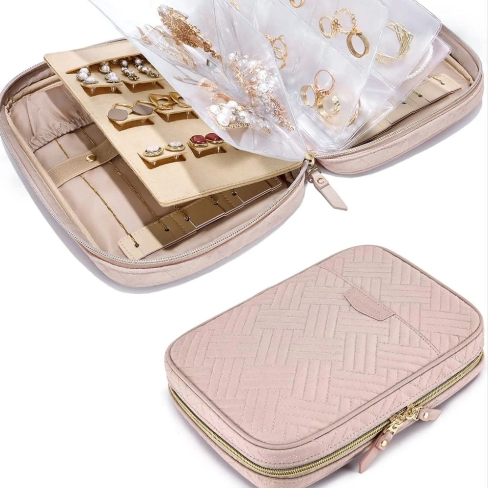 GlamPort Jewelry Travel Organizer Case Transparent Storage Book 2