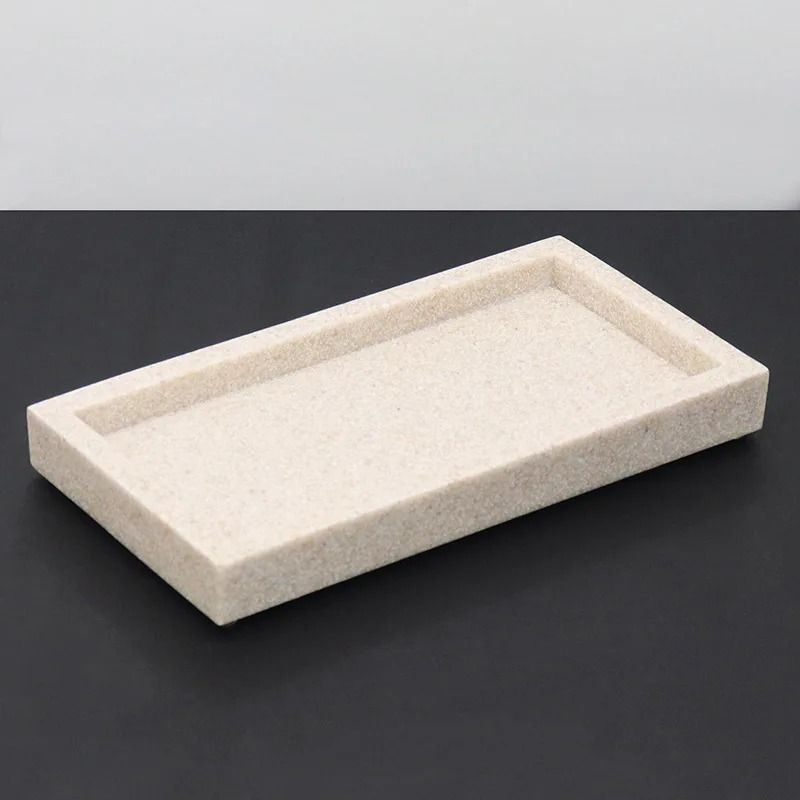 LuxeStone Marble Resin Storage Tray Rectangular Vanity Organizer 7