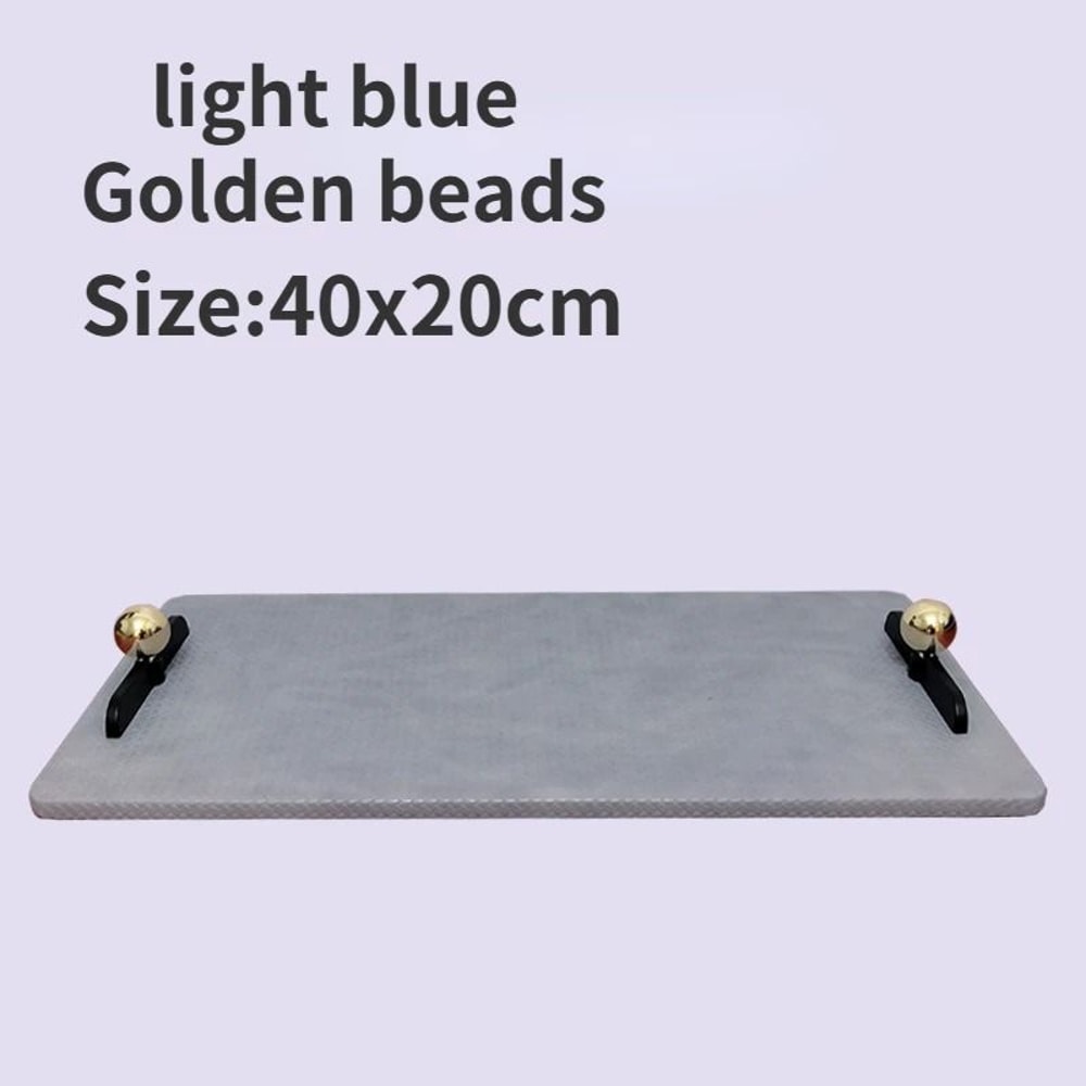 LuxeCraft Leather Decorative Tray Rectangular Coffee Table Organizer 1