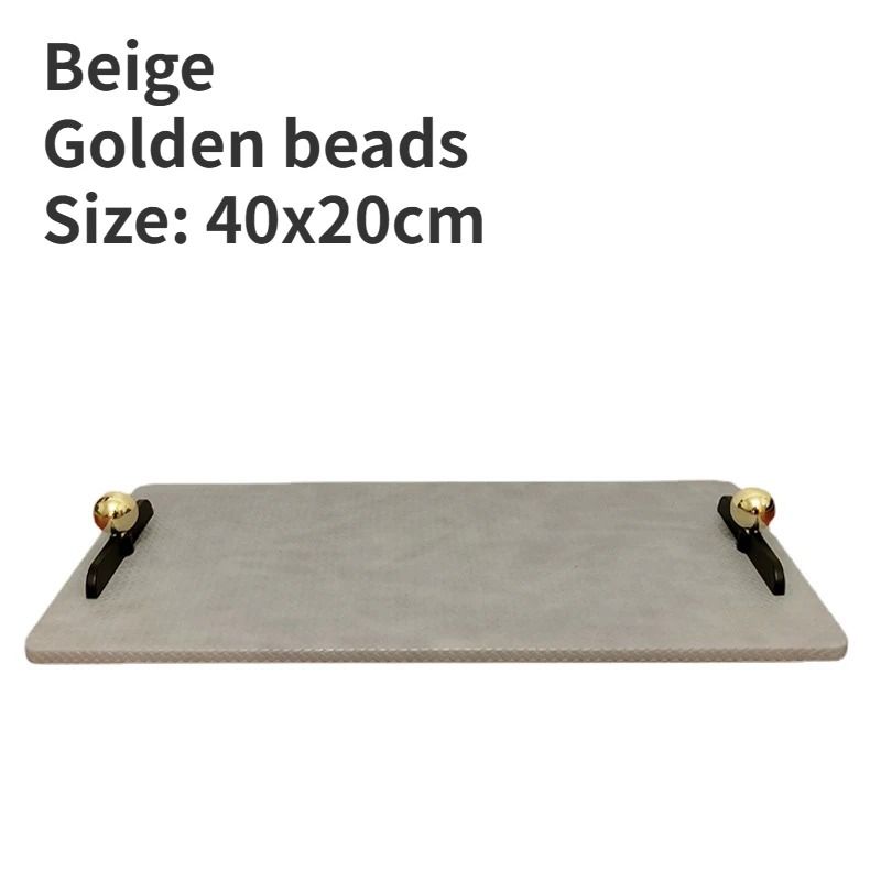 LuxeCraft Leather Decorative Tray Rectangular Coffee Table Organizer 2