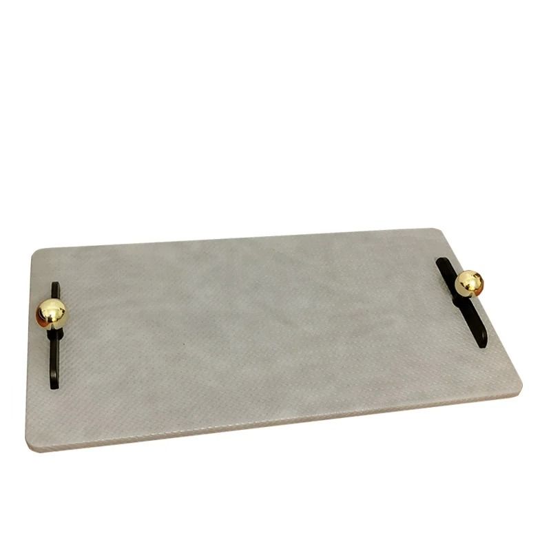 LuxeCraft Leather Decorative Tray Rectangular Coffee Table Organizer 7