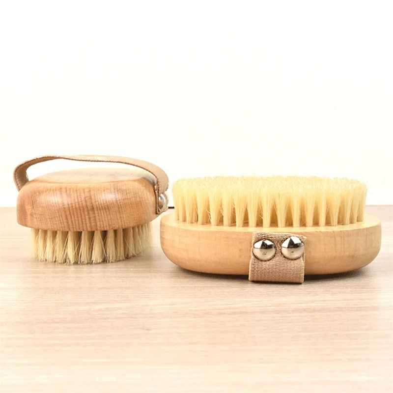 PureGlow Natural Bristle Wet Dry Body Brush 3