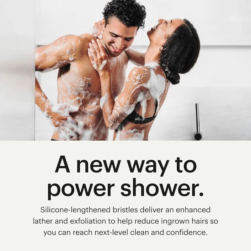 Silicone Exfoliating Body Brush Gentle Shower Scrubber With Massage Bristles 6