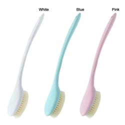 long handle back bath brush soft bristle shower scrubber