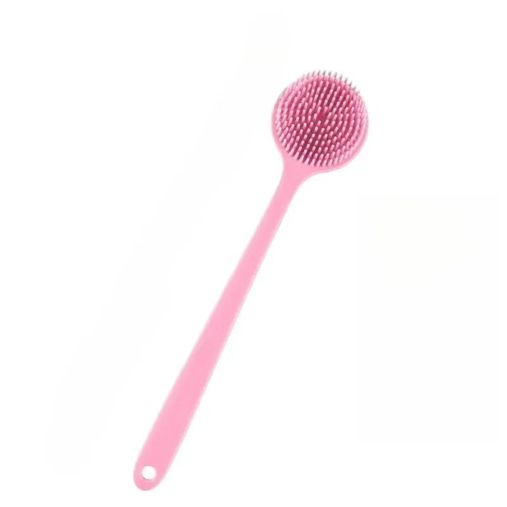 Long Handle Silicone Bath Brush Double Sided Back Scrubber 6