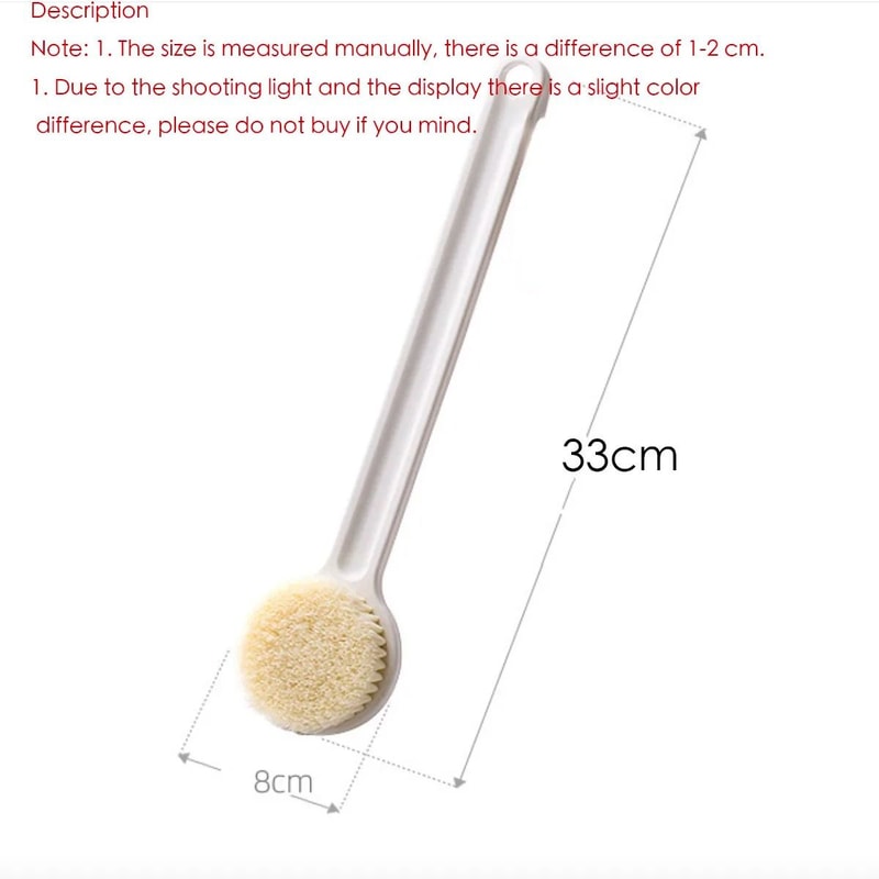 Japanese Long Handle Bath Brush Soft Bristle Back Scrubber 1