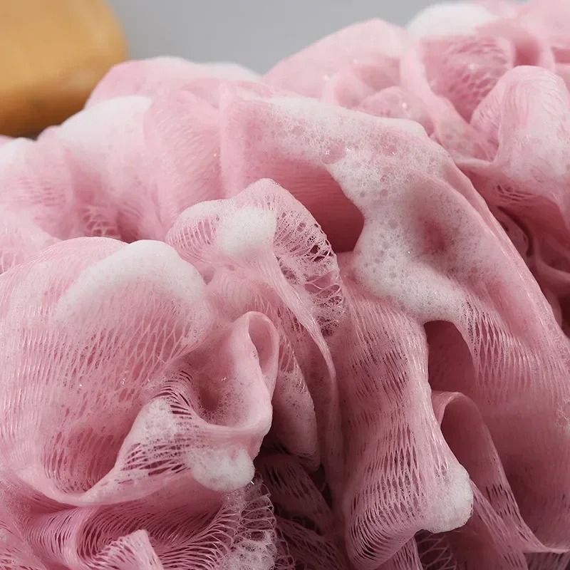 Long Handle Mesh Back Shower Scrubber Brush Soft Exfoliating Bath Sponge 3