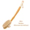 Bamboo Long Handle Bath Brush With Natural Boar Bristles Foldable Back Scrubber 4