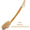 Bamboo Long Handle Bath Brush With Natural Boar Bristles Foldable Back Scrubber 2