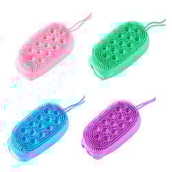 silicone body scrubber shower exfoliating massage brush
