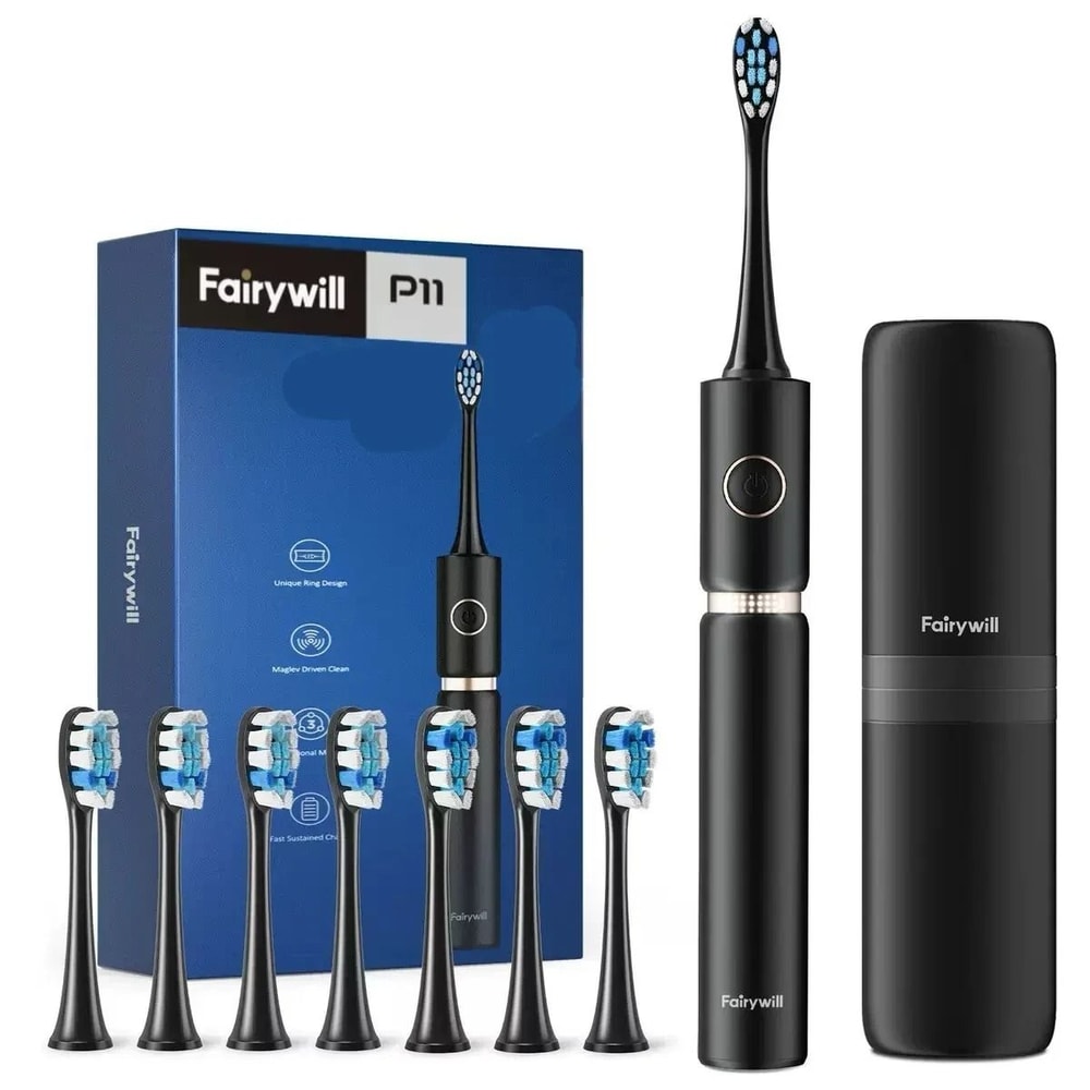 Fairywill P11 T9 P80 Replacement Toothbrush Heads 4 8 16 Pack 0