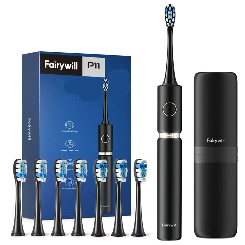 Fairywill P11 T9 P80 Replacement Toothbrush Heads 4 8 16 Pack 0