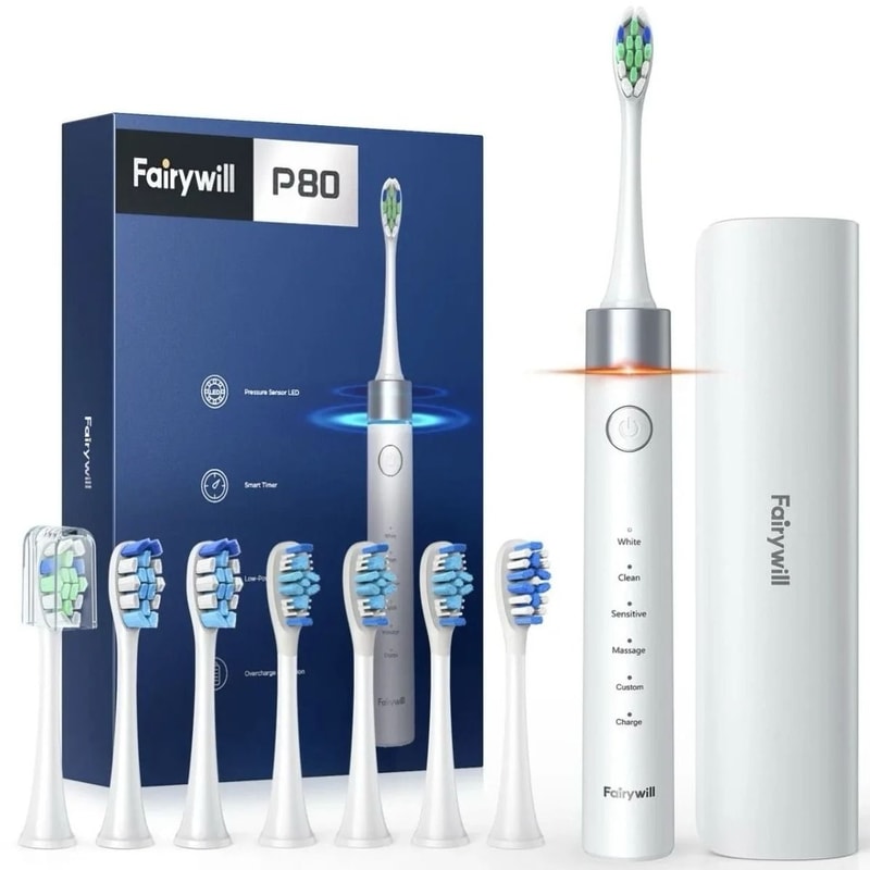 Fairywill P11 T9 P80 Replacement Toothbrush Heads 4 8 16 Pack 8