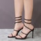Crystal Rhinestone Gladiator High Heel Sandals For Women 4