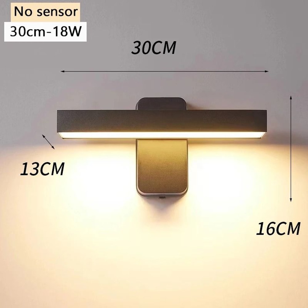 IP65 LED Outdoor Wall Lamp With Motion Sensor Rotatable Porch Light 6