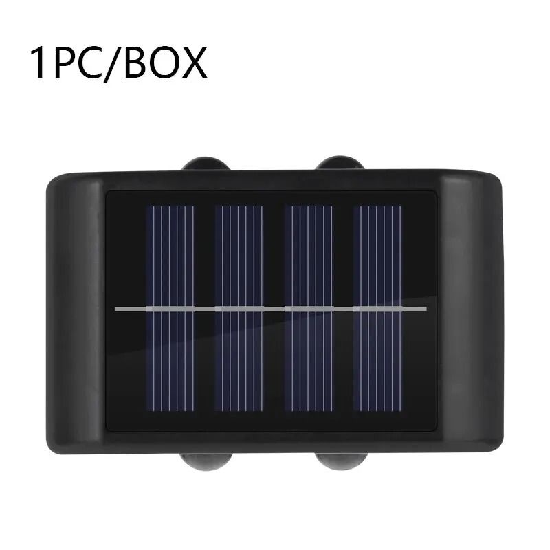 Outdoor LED Solar Wall Lamp Up Down Waterproof Garden Fence Light 0