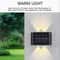 Outdoor LED Solar Wall Lamp Up Down Waterproof Garden Fence Light 6