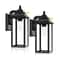 2 Pack Black Outdoor Wall Sconce Lantern For Porch And Garage 6
